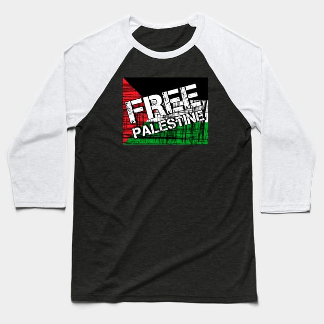 FREE PALESTINE Baseball T-Shirt by Scar